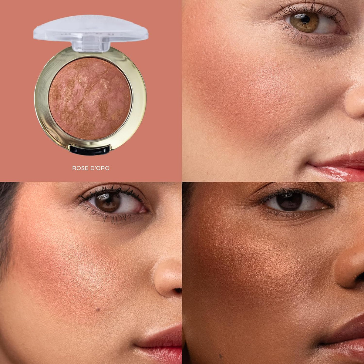 Sunbaked Italian terracotta tile blush for shaping and contouring face