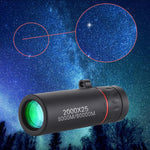 YATIME Mini Monocular Telescope front view showing the compact black upgrade design for outdoor travel tracking.
