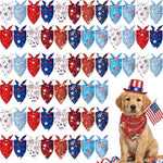 Weewooday 50 Pcs 4th of July Dog Bandanas Bulk for Patriotic American Striped Star Red White and Blue Independence Day Flag Scarf for Small Medium Large Outfit(Striped Star, 31.5 x 21.7 X21.7 Inch) - Image 14