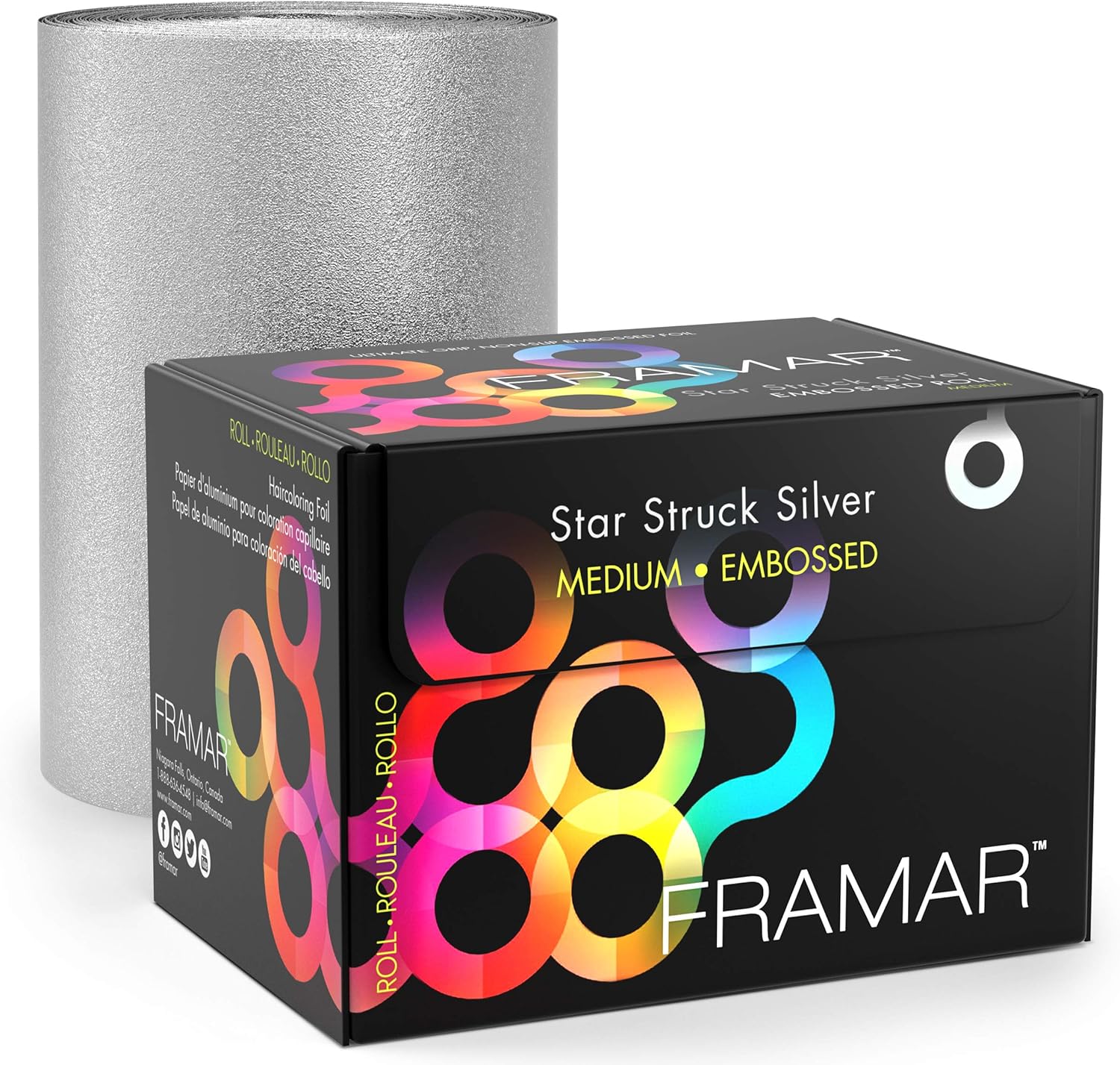 FRAMAR Silver Hair Foil – Hair Foils For Highlighting Long Hair, Highlight Foils For Hair Highlighting, Salon Foils For Hair Highlighting Kit, Salon Foils For Hair Stylist – 320 ft - Image 1