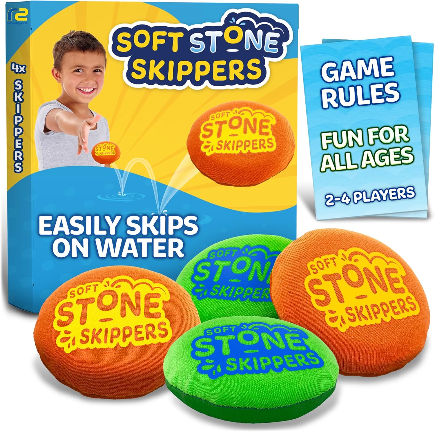 Refresh Sports Soft Stone Skippers 4 pack set front view