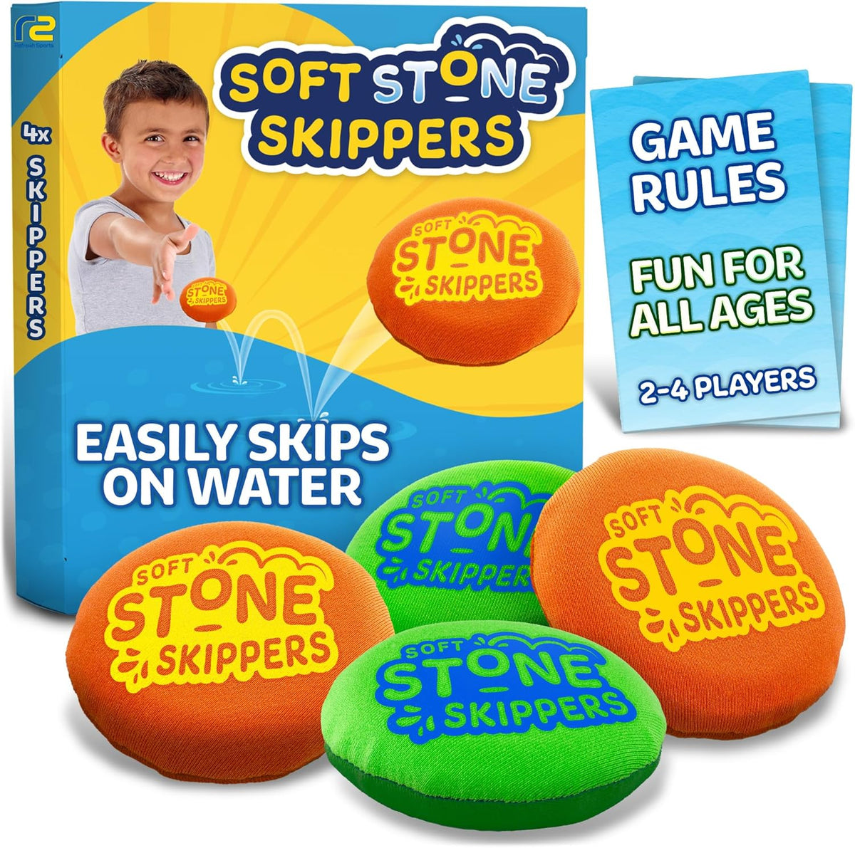 Refresh Sports Soft Stone Skippers 4 pack set front view