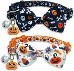 Lifestyle presentation of Pohshido holiday cat collar for male and female pets