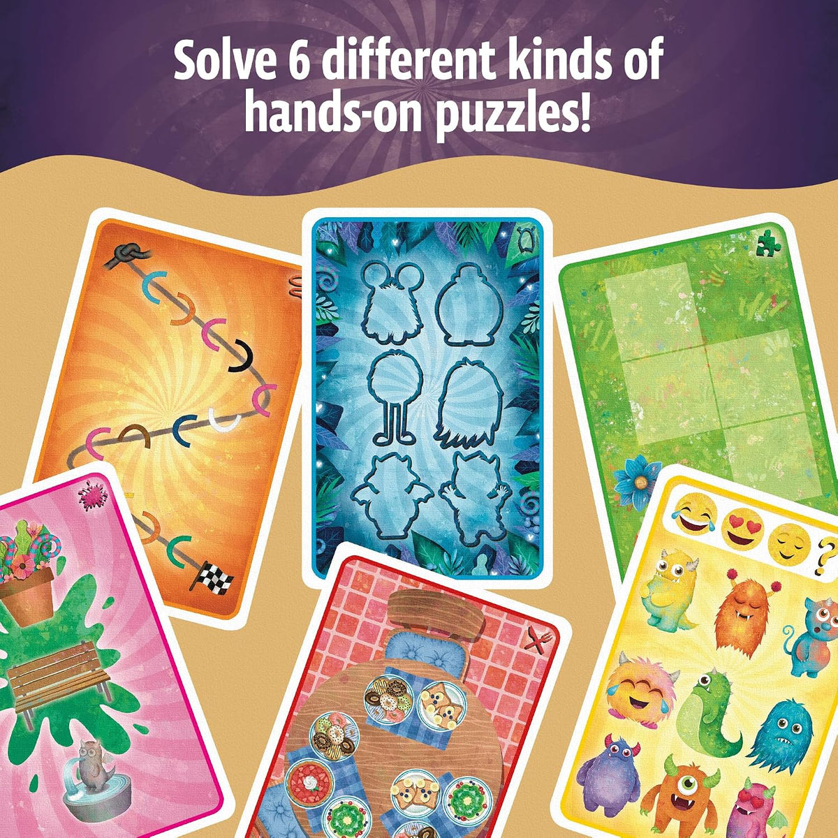 Thames & Kosmos Exit The Game Kids Riddles In Monsterville gameplay components and cards