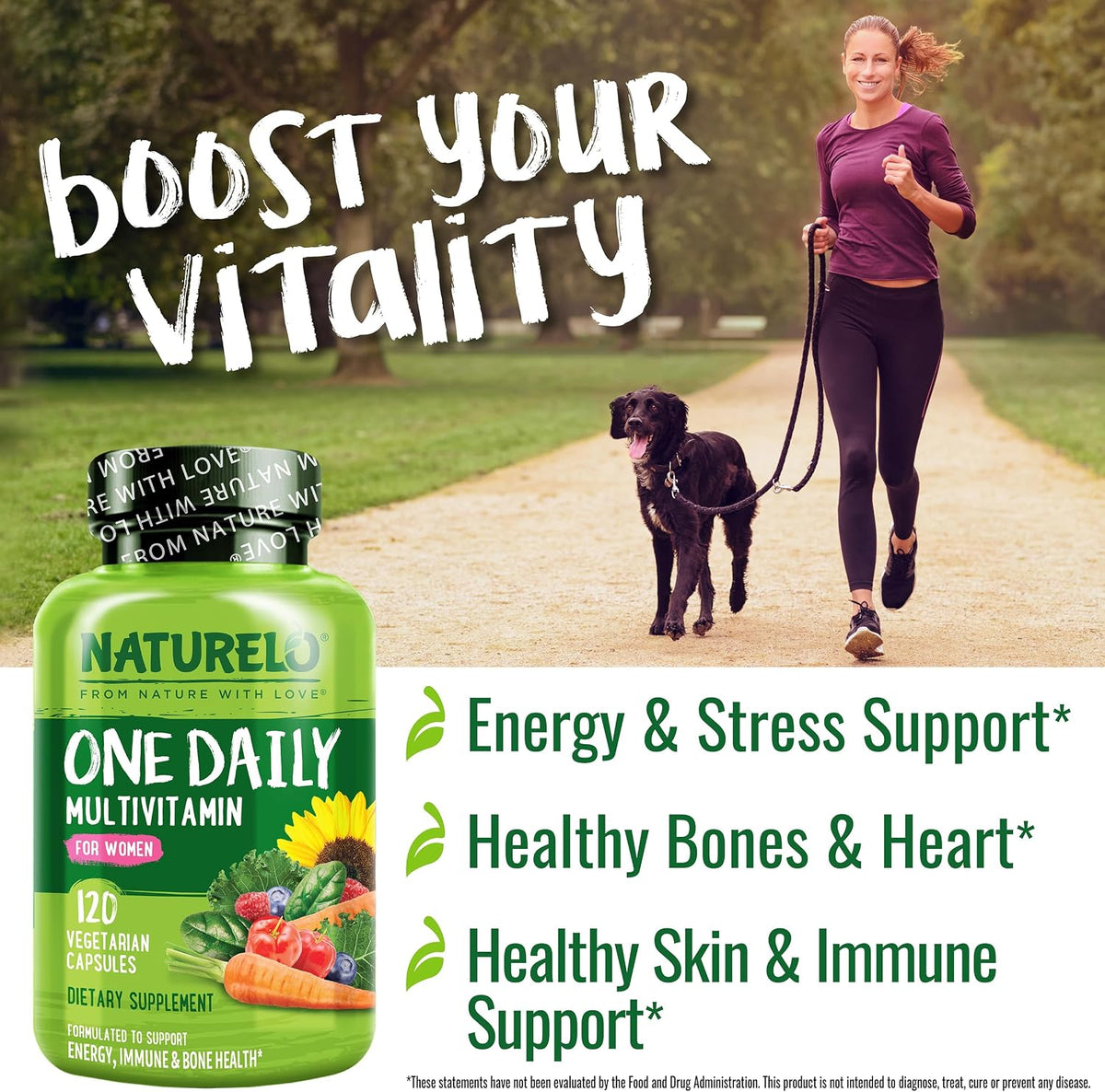 Naturelo vegetarian capsules supplement facts label