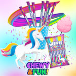 Winis Unicorn Soft Chewy Candy Swirl Unwrapped Close Up
