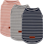 3Pack Dog Shirt Cotton Striped T-Shirts Stretchy Comfortable Pet Vest for Puppy and Cat Super Soft Dog Shirts Vest Sleeveless Breathable Basic Clothes for Small Medium Large Boy Girl Dogs - Image 11