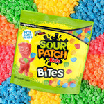 Side profile of Sour Patch Kids Bites imported candy