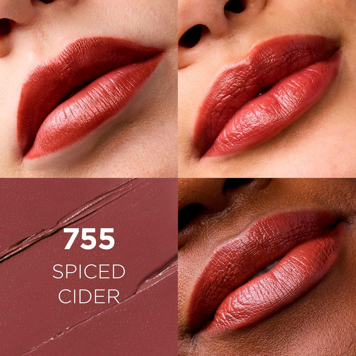 L'Oreal Paris Spiced Cider lipstick shade label and cap detail