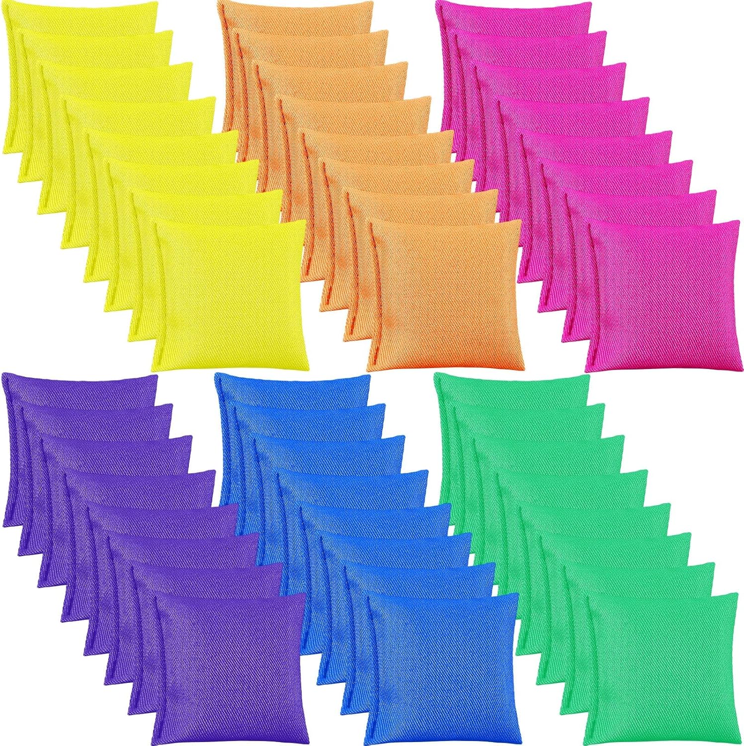 Jenaai 48 pieces nylon bean bags set front view for tossing games