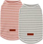 3Pack Dog Shirt Cotton Striped T-Shirts Stretchy Comfortable Pet Vest for Puppy and Cat Super Soft Dog Shirts Vest Sleeveless Breathable Basic Clothes for Small Medium Large Boy Girl Dogs - Image 13