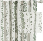 Boho Curtains for Living Room Light Filtering Privacy Protection Cotton Curtains 84 Inch Length 2 Panels Bohemian Linen Style Back Tab Window Leaf Print Classical Drapes for Dining Room - Image 11