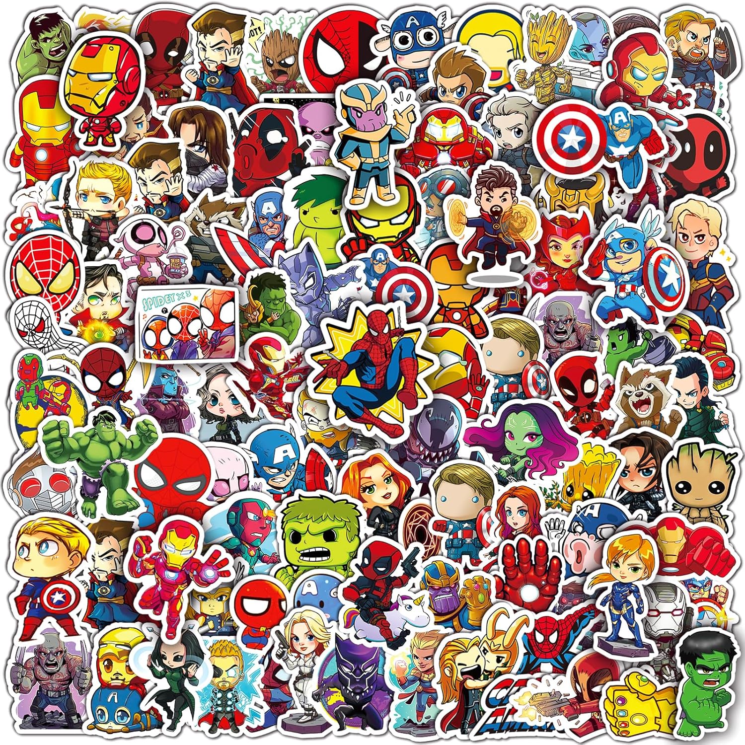 DeaDamHaDa 200 pieces cool character vinyl stickers front view