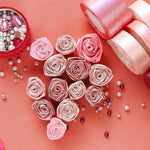 Thin polyester satin ribbon used for hair accessories