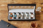 Case Elegance 6-slot espresso watch case open view