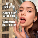 Maybelline matte liquid lipstick tube showing brand logo