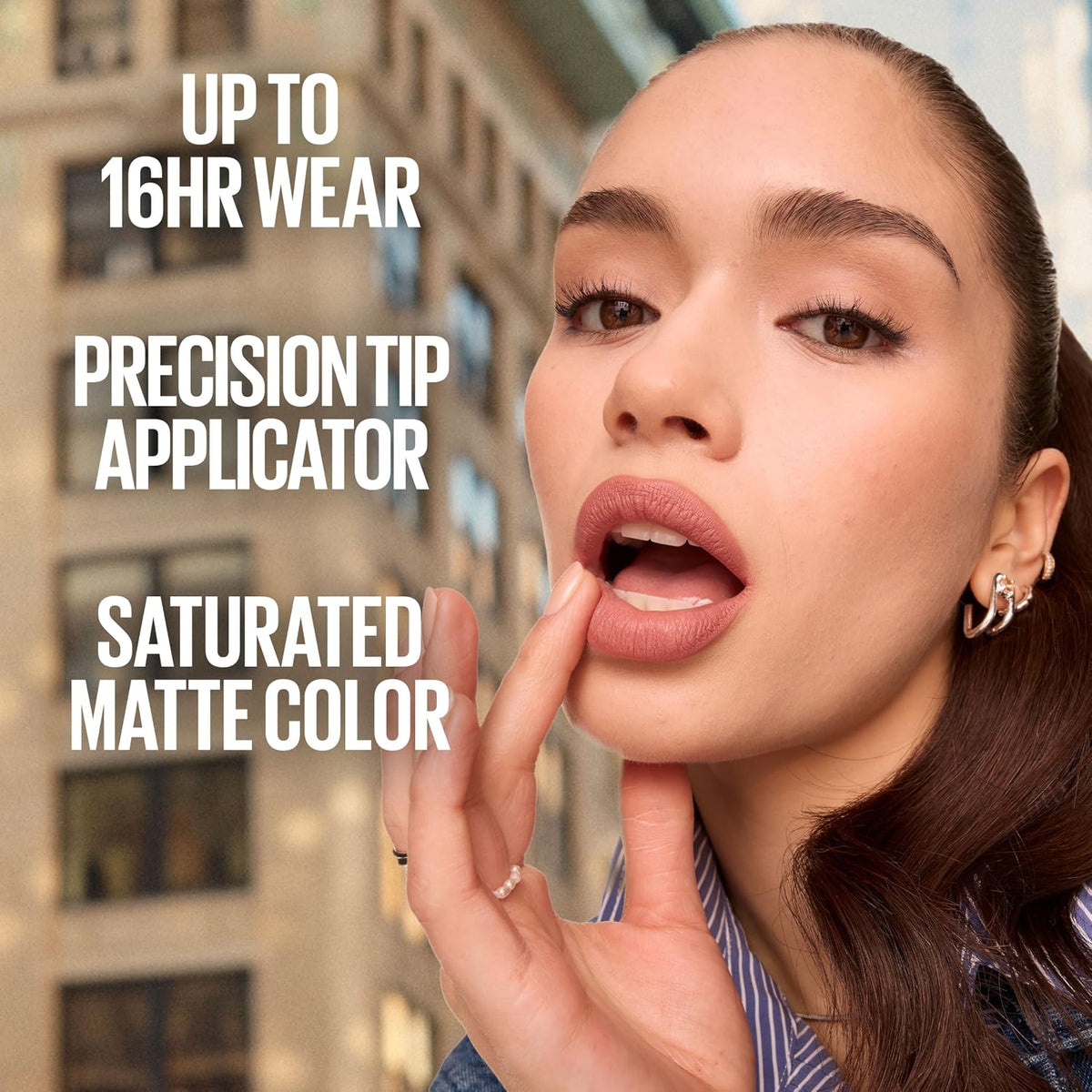 Maybelline matte liquid lipstick tube showing brand logo