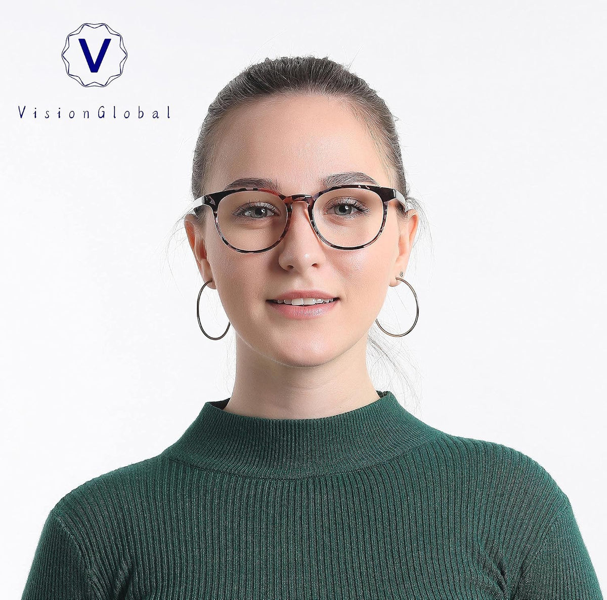 VisionGlobal unisex reading glasses on display