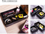 Top down view of Sansnow single compartment bamboo drawer organizer.