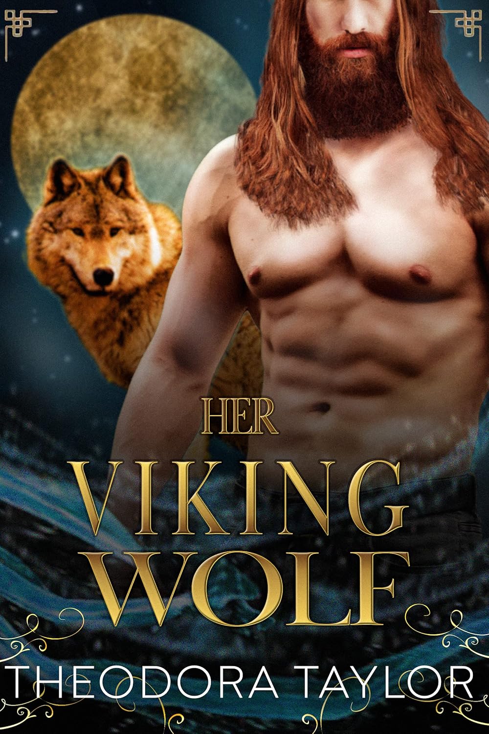 Theodora Taylor Her Viking Wolf paperback novel front view showing the official fantasy romance cover art.