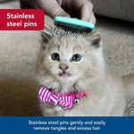 Side profile of Coastal Pet wire pin slicker brush for kitten shedding control