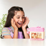 Fold out pet care play area with cute themed accessories