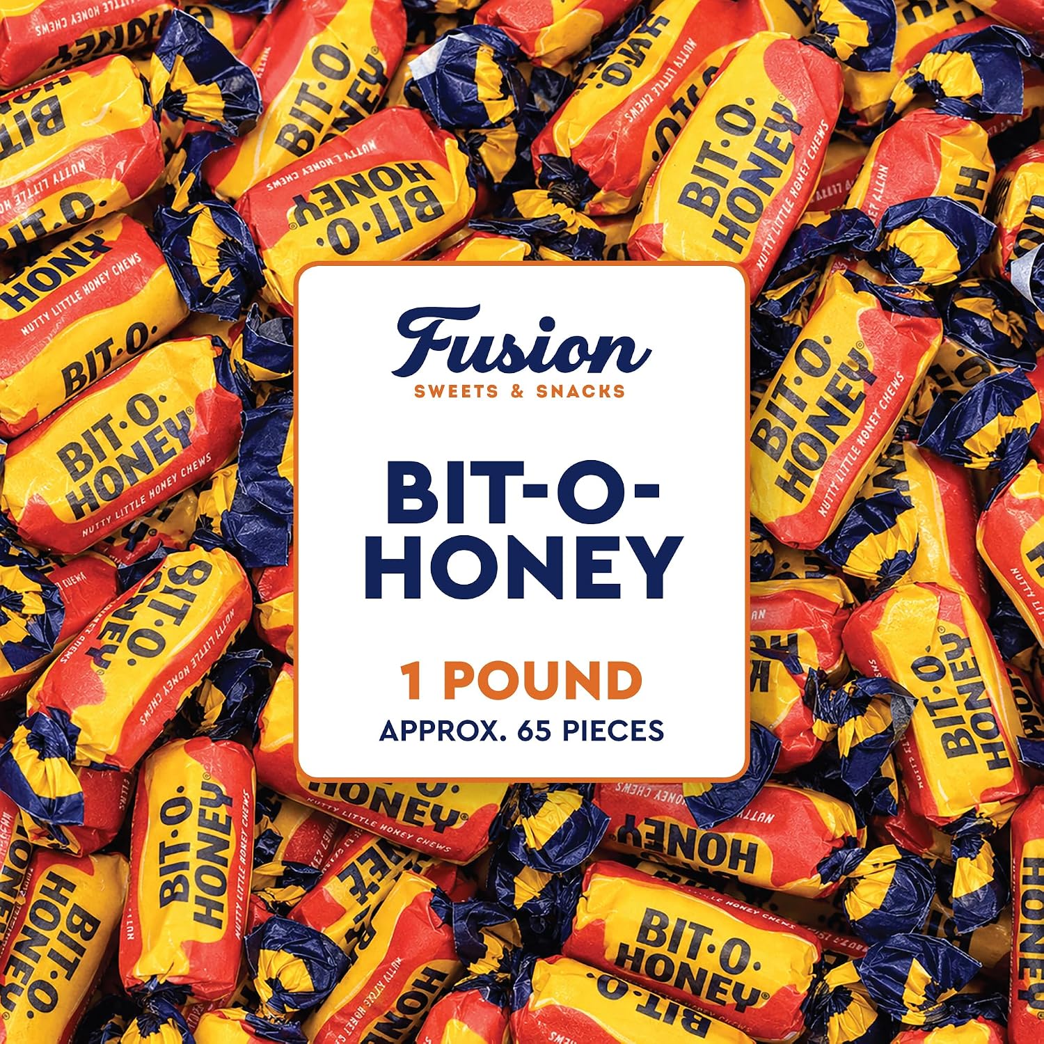 Fusion Sweets Bit O Honey candy 1 pound bag front view