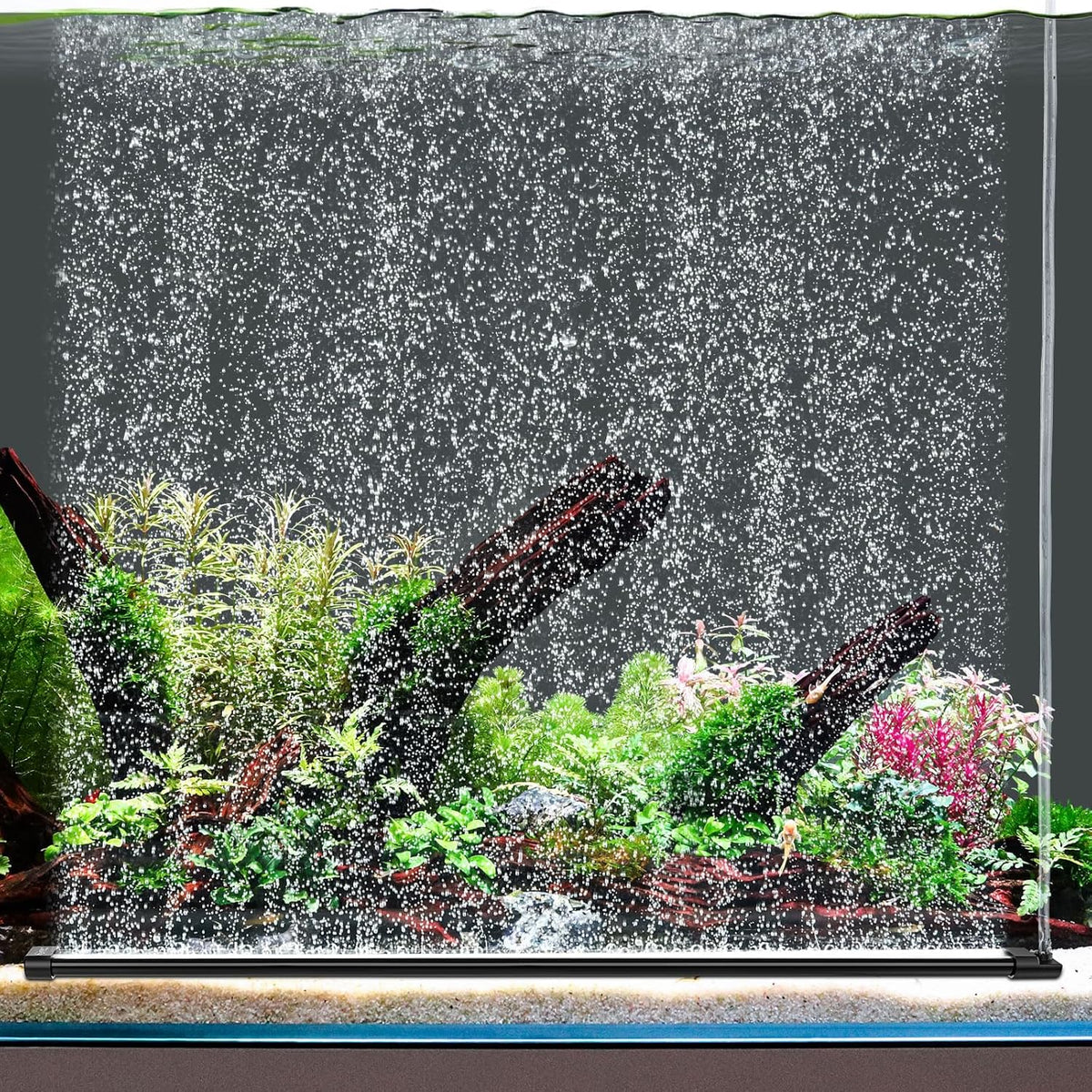 Aesthetics focused bubble curtain creating a uniform wall of air.