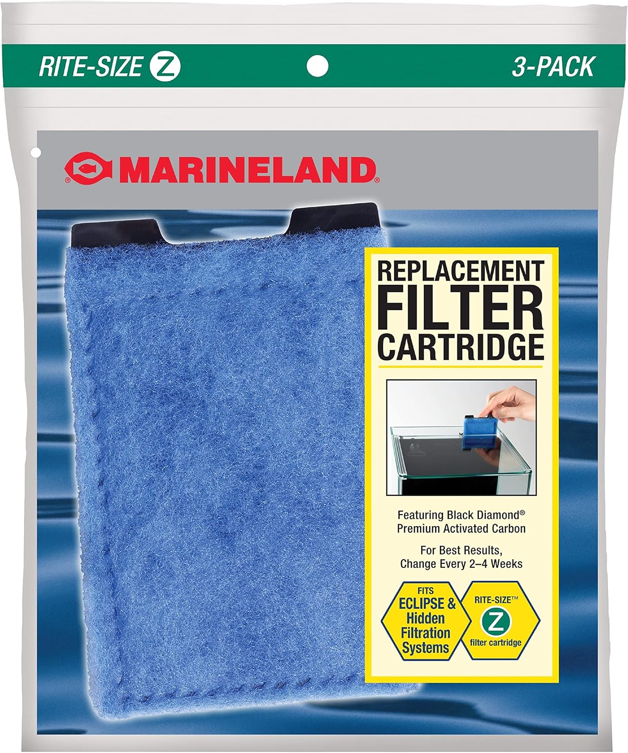 MarineLand Eclipse Replacement Filter Cartridges front view premium aquarium filtration