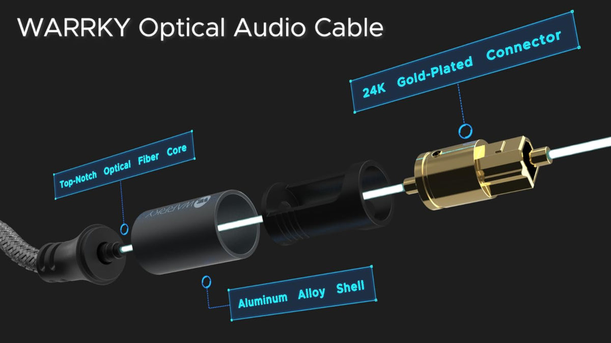 Professional home theater setup using Warrky optical audio cable