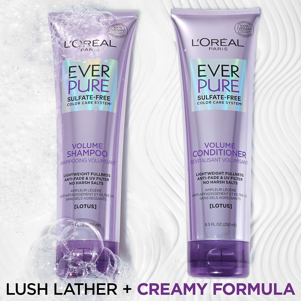 L'Oreal Paris EverPure Volume Conditioner lotus flower botanical ingredient highlight