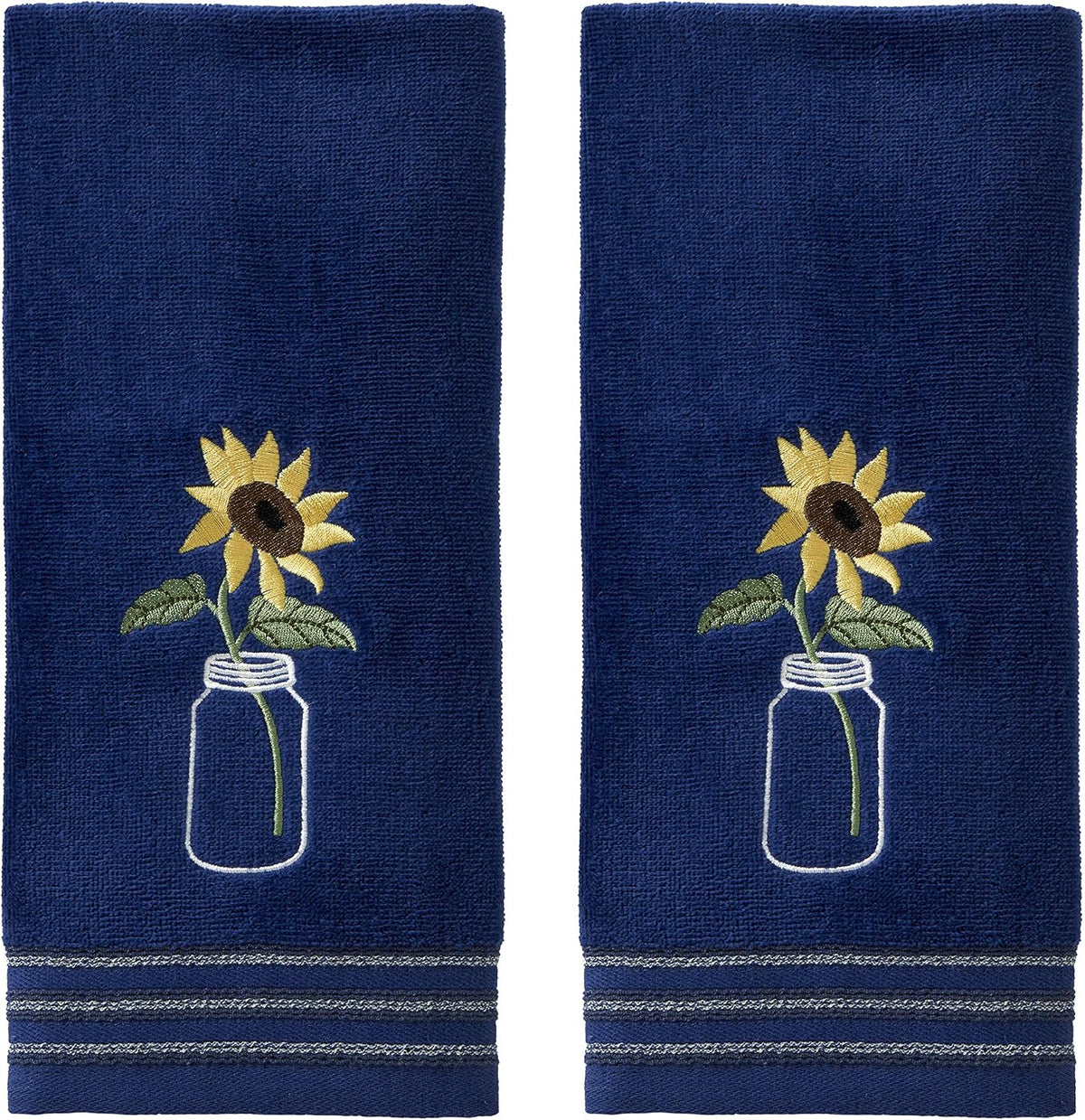 SKL Home by Saturday Knight Ltd. Flower Basket Bike Hand Towel (2-Pack), Wht - Image 9