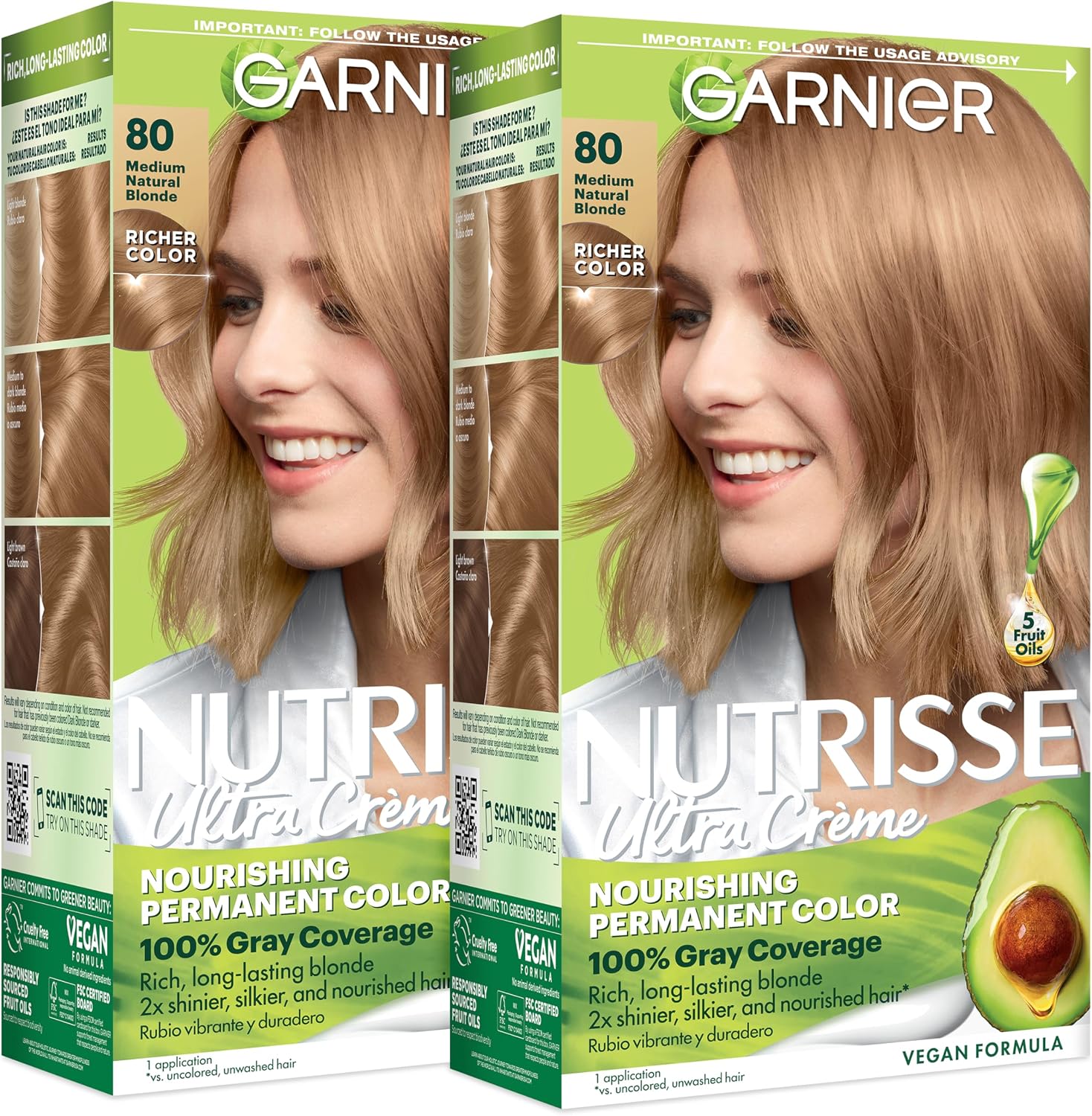 Garnier Nutrisse Ultra Creme hair color front view packaging