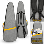 Letsrock guitar bag exterior storage pockets open
