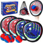 PlayZap Toss and Catch Ball Set front view with paddles and balls