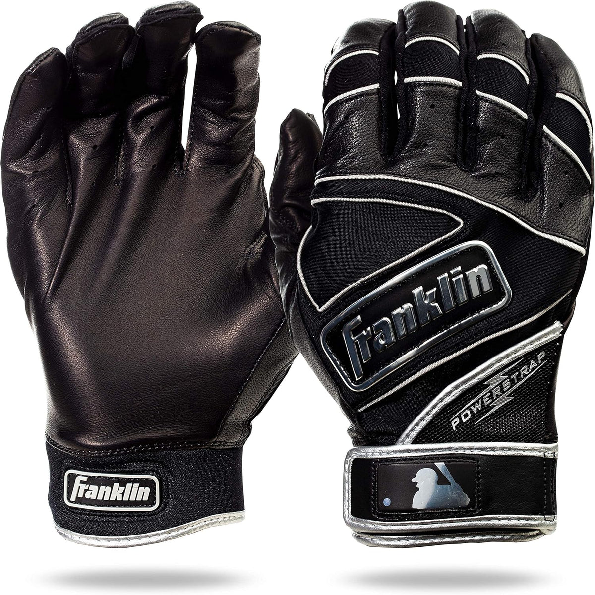 Franklin Sports MLB Powerstrap Batting Gloves front view baseball gear