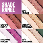 Swatch demonstration of Maybelline Shadow Blocks colors