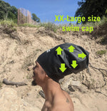 Sargoby Fitness afro hair swim cap interior view