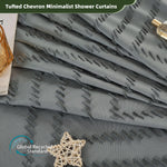 Siiluminisoy textured tufted chevron pattern close up
