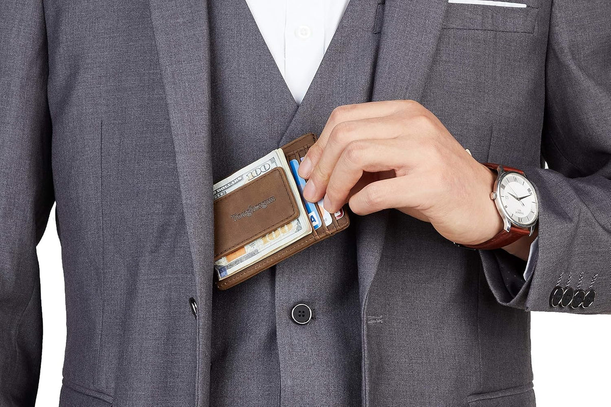 Toughergun RFID blocking wallet magnetic money clip