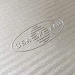 USA Pan commercial grade loaf pan side profile with reinforced rim