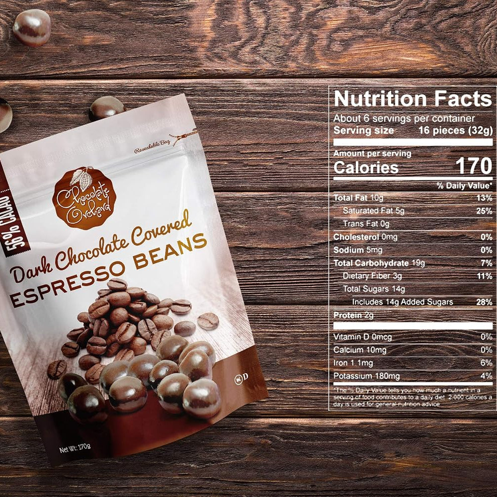 Three pack of Chocolate Orchard dark chocolate covered coffee beans imported to India
