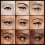 Swatch demonstration of Maybelline Ultra Liner waterproof black pigment