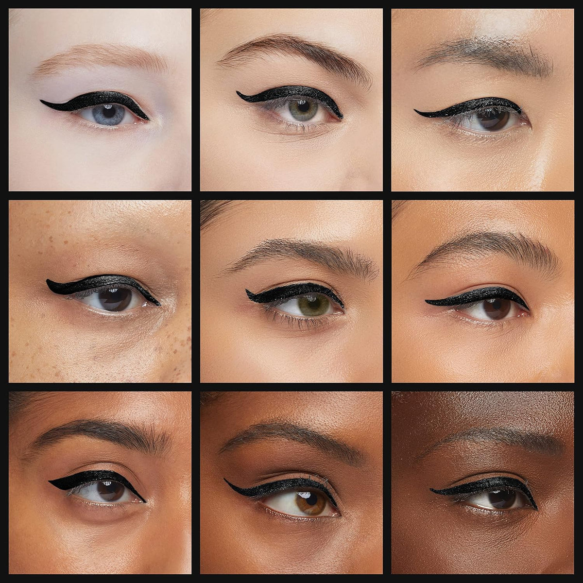 Swatch demonstration of Maybelline Ultra Liner waterproof black pigment