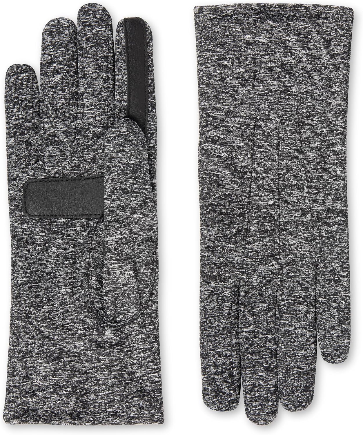 Isotoner women's water repellent touchscreen stretch spandex fleece gloves front view