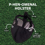 Hen Holster chicken harness showing leak proof sewn in liner