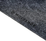 Wolvende keyboard mat flipped over showing non slip rubber backing
