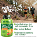 NATURELO Quercetin dietary supplement packaging details