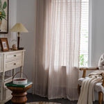 Sutuo Home Boho Curtains handmade tassel hem close up