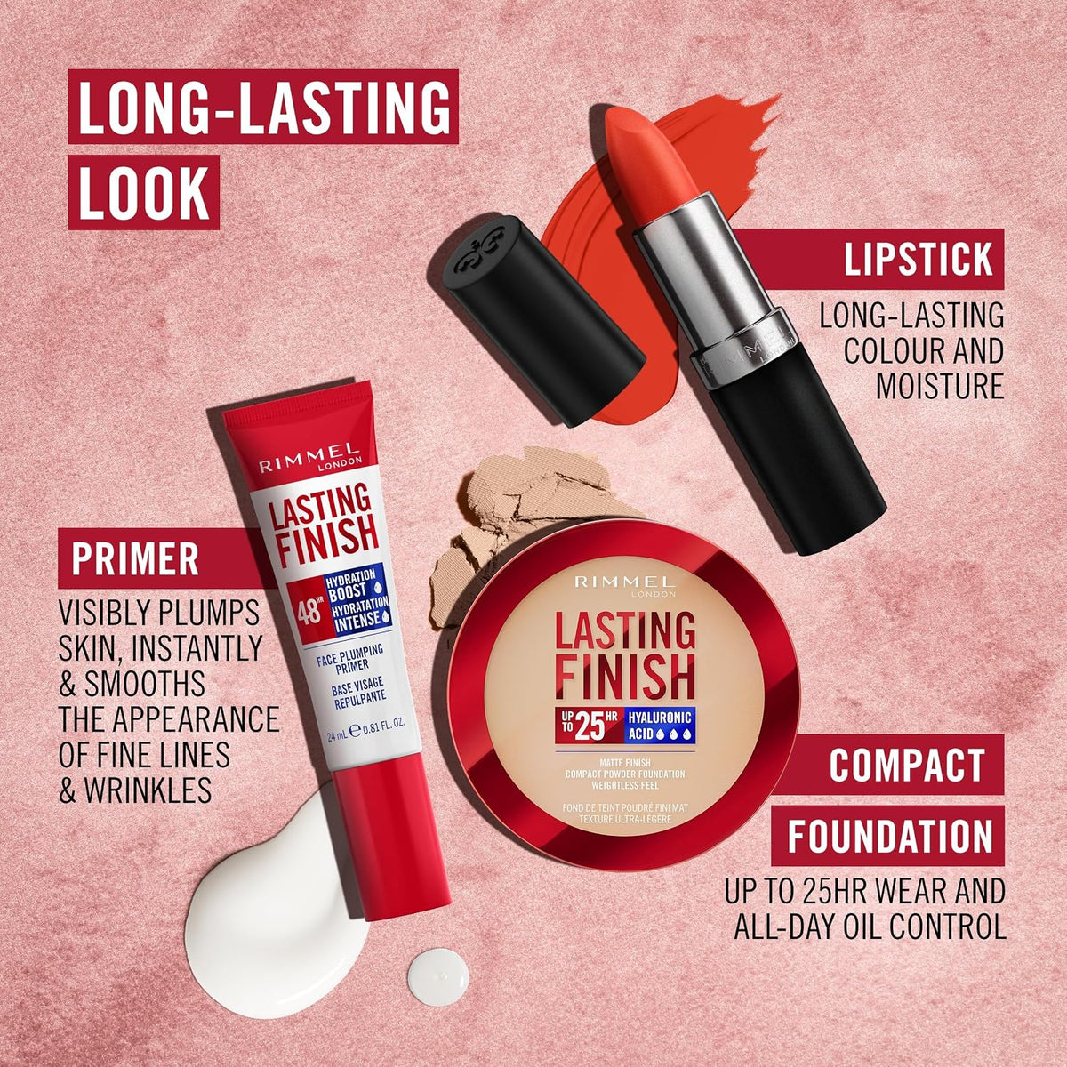 Rimmel Lasting Finish Lipstick - Up to 8 Hours of Intense Lip Color with Color Protect Technology and Exclusive Black Diamond Complex - 066 Heather Shimmer, .14oz - Image 9